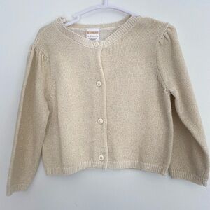 Golden cream sweater button up cover size 12-18 months